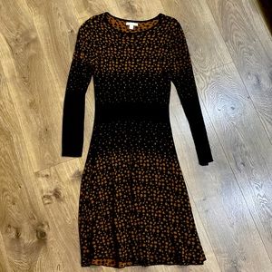New York and Company brown & black sweater dress